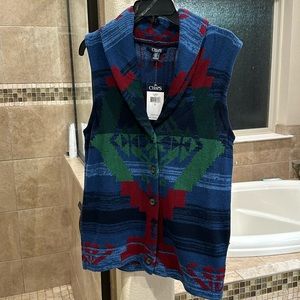Brand New Chaps No Sleeve Cardigan